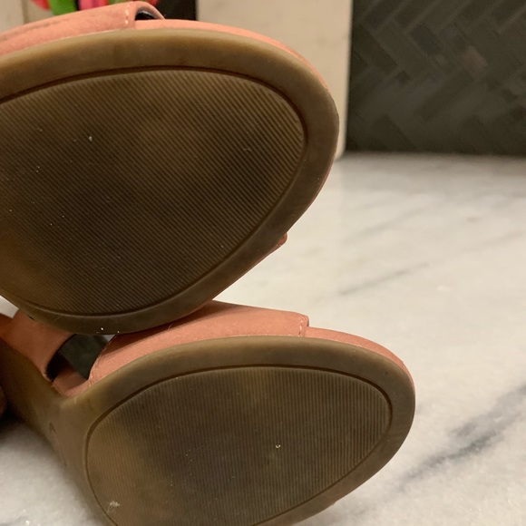 Ladies Cork Heels Dusty Rose / Light Pink Color - Picture 8 of 8